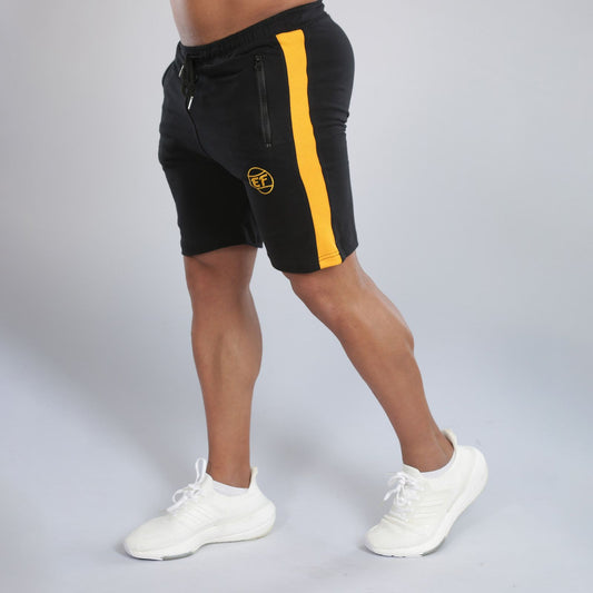 Pantaloneta Deportiva Negra Ry Amarillas